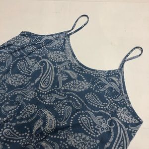 Maurices Blue Paisley Patterned Tank